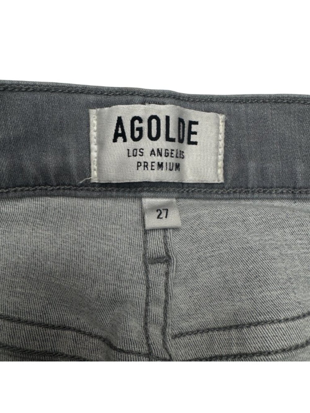 Agolde Los Angeles Premium Denim Pants Womens Gray Slim-Leg Jean USA, Size 27 - Picture 7 of 11